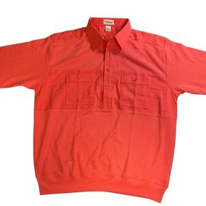 Vintage Norm Thompson Polo Orange Men's Shirt XL